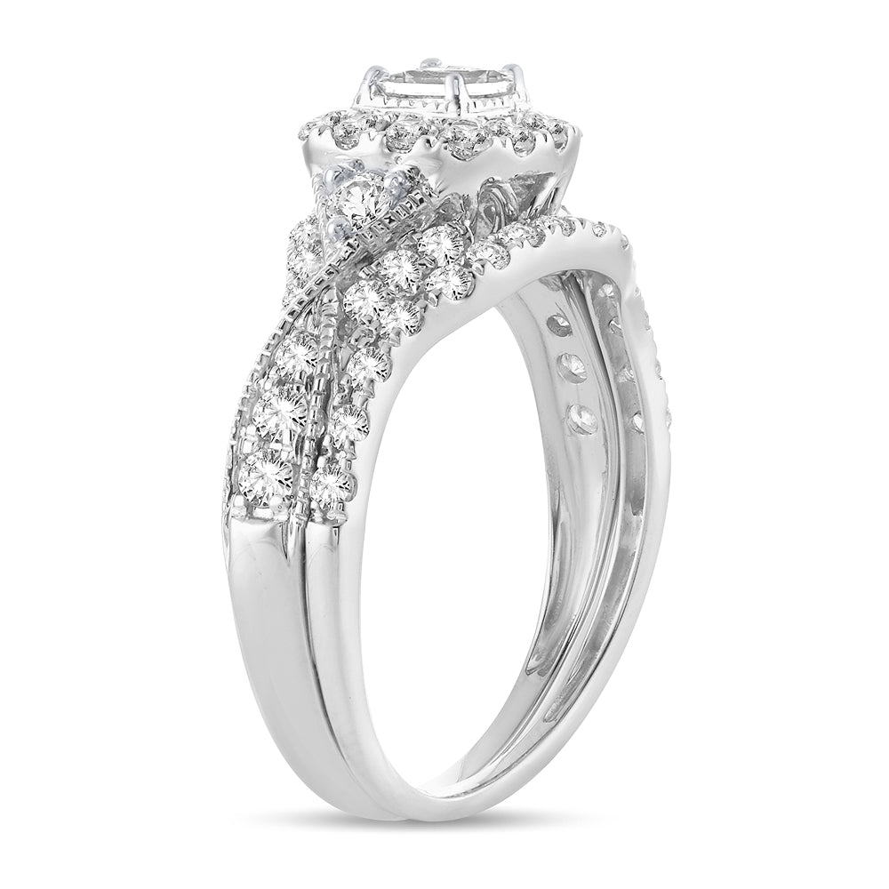 Brilliant 14k White Gold Lab Diamond Engagement Ring (1CT)