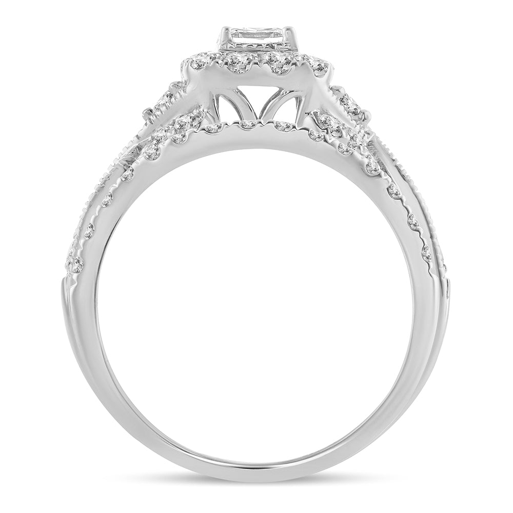 Brilliant 14k White Gold Lab Diamond Engagement Ring (1CT)