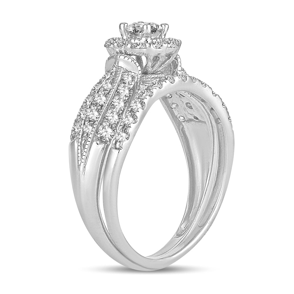 Timeless 14k White Gold 1CT Lab Diamond Engagement Ring