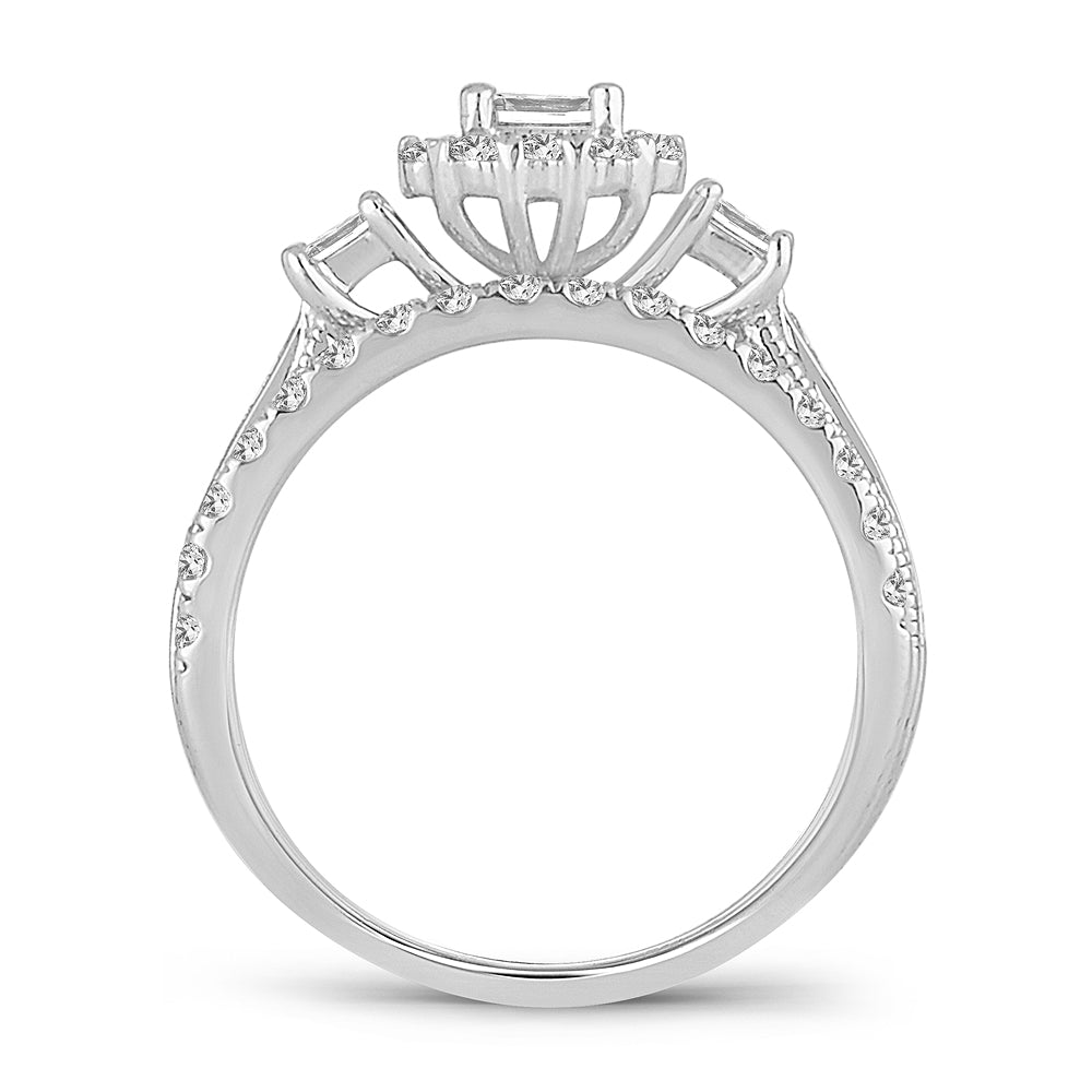 Brilliant 14k White Gold Lab Diamond Engagement Ring (1.00CT)