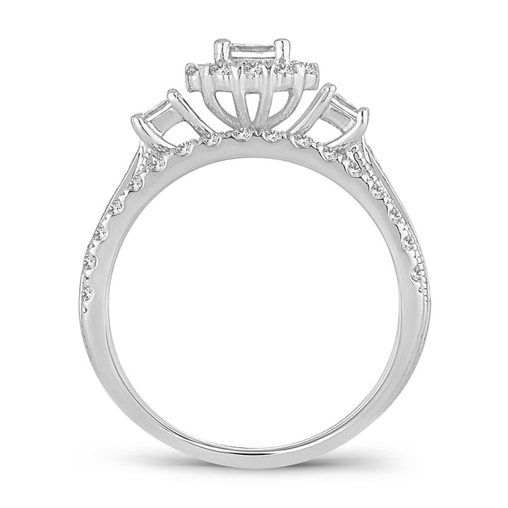 Brilliant 14k White Gold Lab Diamond Engagement Ring (1.00CT)