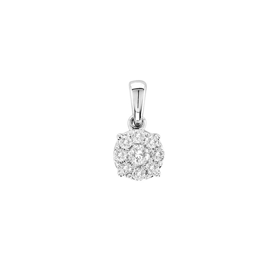 Chic 14k White Gold 0.33CT Lab Diamond Womens Pendant