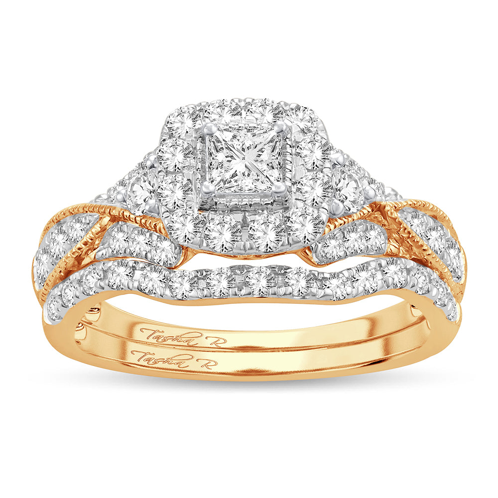 14K Yellow Gold Lab-Grown 1CT Diamond Bridal Ring
