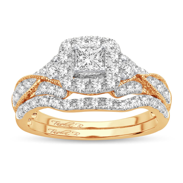 14K Yellow Gold Lab-Grown 1CT Diamond Bridal Ring