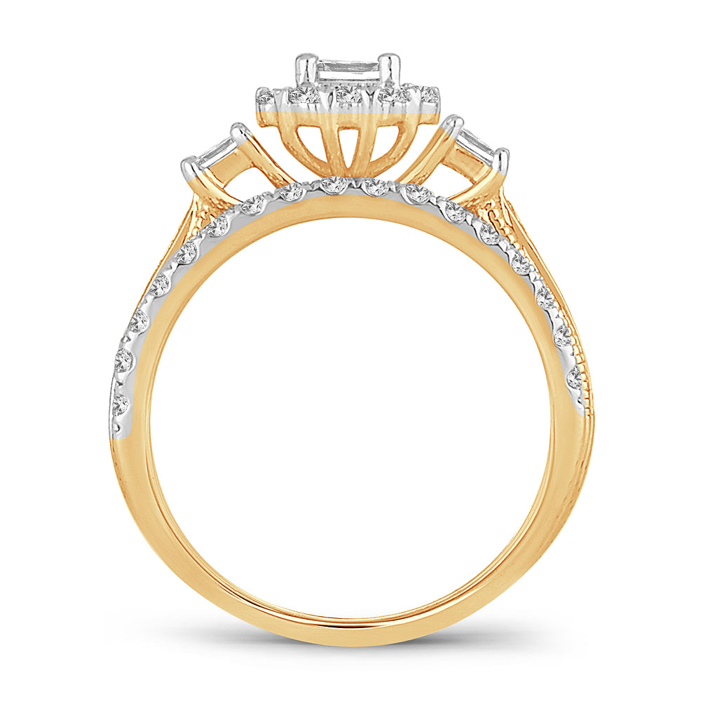 Timeless 14K Yellow Gold 1CT Lab Diamond Engagement Ring