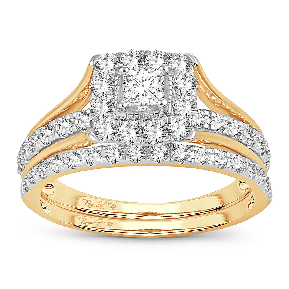 Brilliant 14K Yellow Gold Lab Diamond Bridal Ring (1CT)