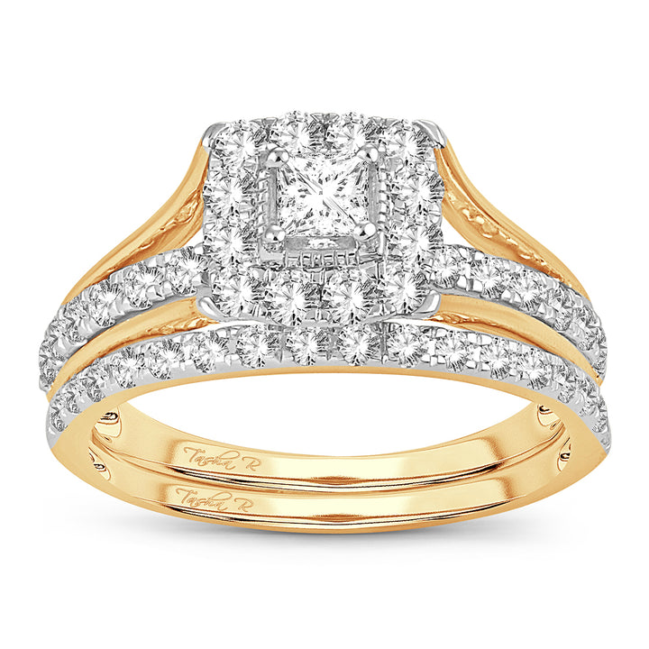 Brilliant 14K Yellow Gold Lab Diamond Bridal Ring (1CT)