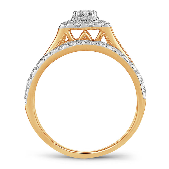 Brilliant 14K Yellow Gold Lab Diamond Bridal Ring (1CT)