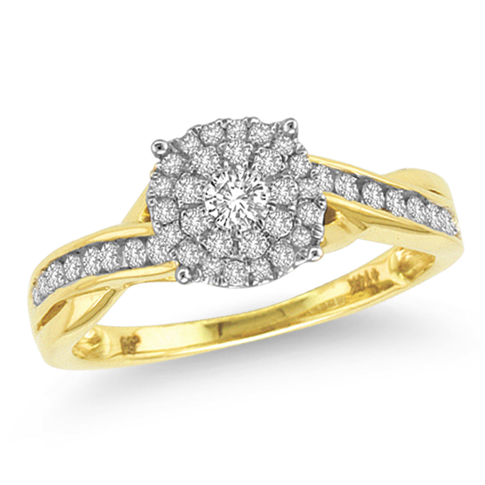 Brilliant 14K Yellow Gold Lab Diamond Fashion Ring (0.50CT)