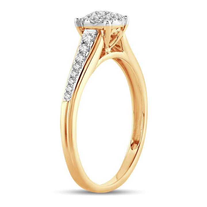 14K Yellow Gold Lab Diamond Promise Ring (0.37CT)