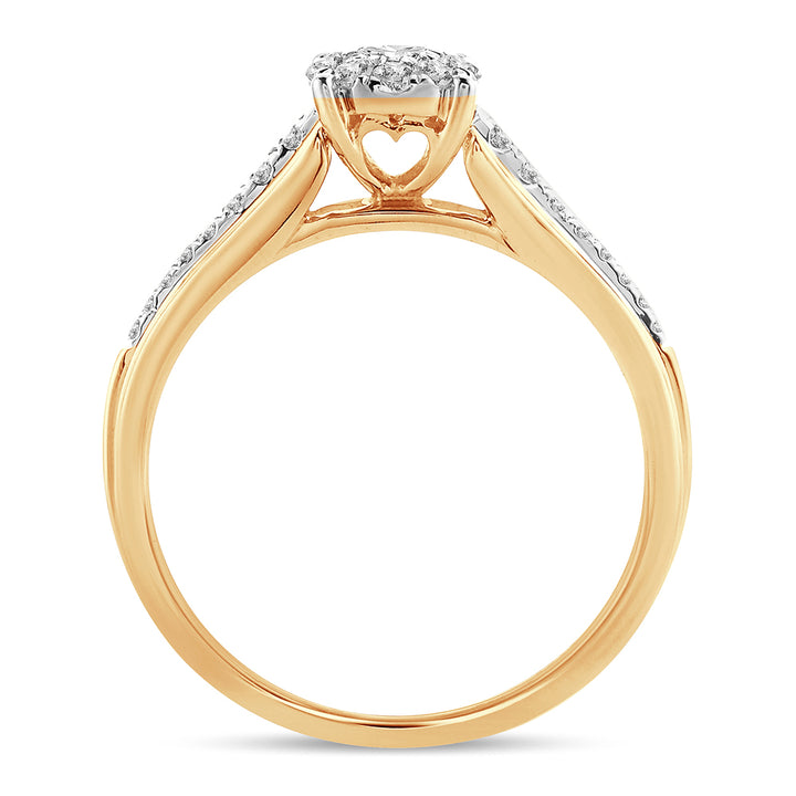 14K Yellow Gold Lab Diamond Promise Ring (0.37CT)