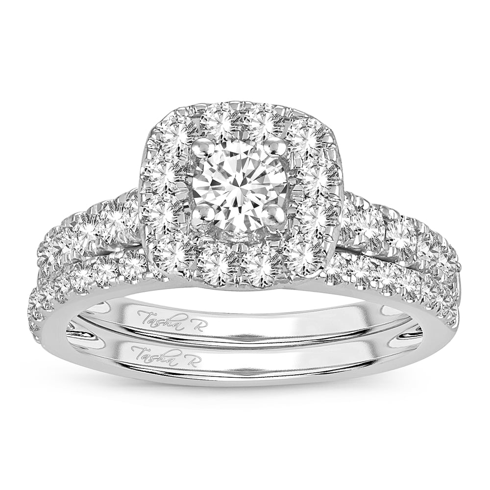 Timeless 10k White Gold 0.50ct Diamond Bridal Ring