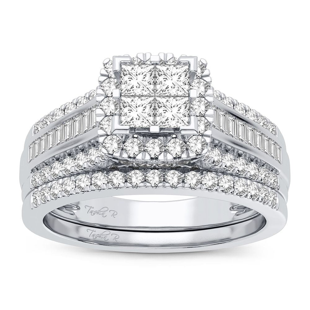 Luminous 14k White Gold 1CT Lab Diamond Bridal Ring