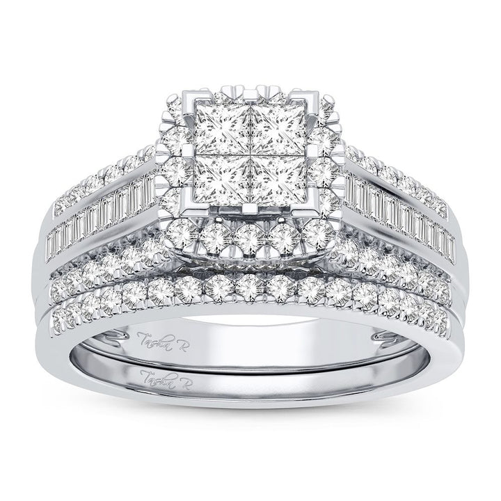 Luminous 14k White Gold 1CT Lab Diamond Bridal Ring