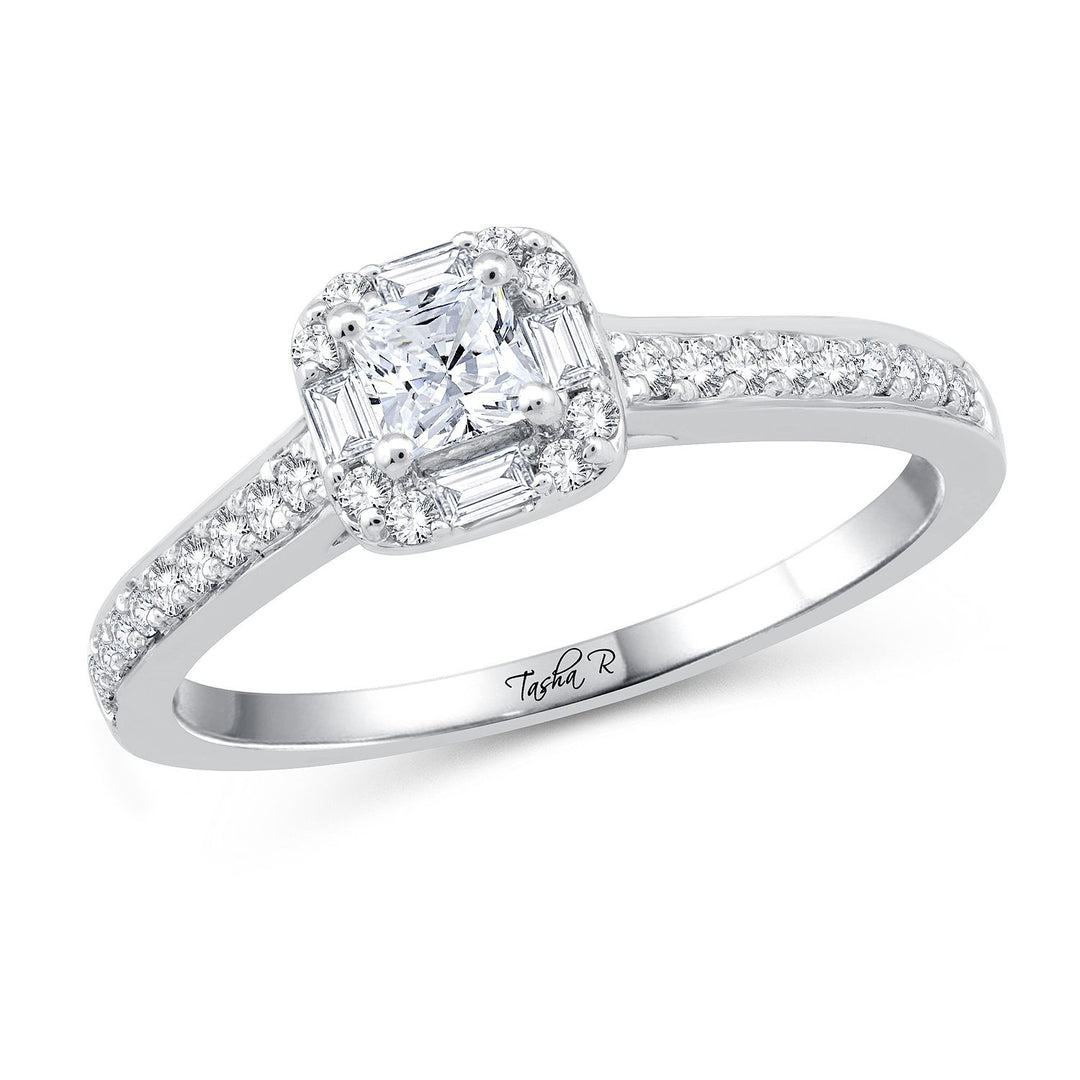 14k White Gold Lab Diamond Engagement Ring Semi-Mount