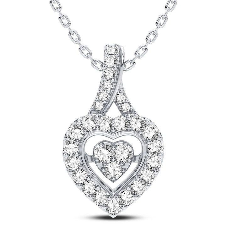 Elegant 14k White Gold 0.25CT Lab Diamond Pendant