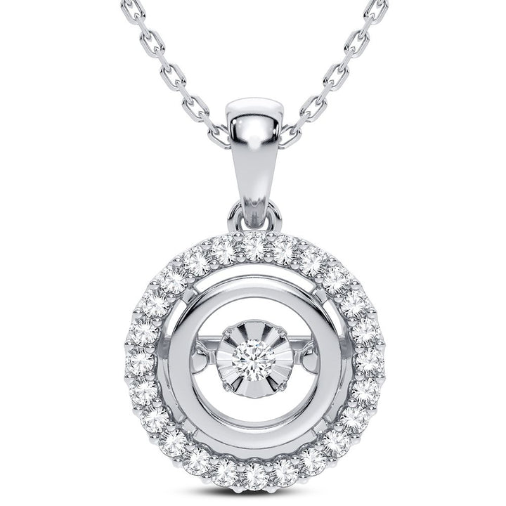 Chic 0.20CT Lab Diamond Pendant in Pristine White Gold