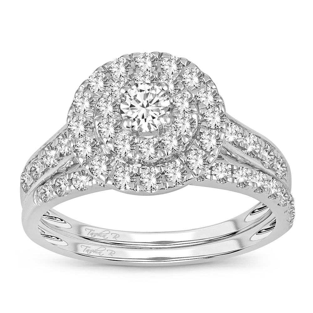 Timeless 1CT Lab Diamond Bridal Ring in 14k White Gold
