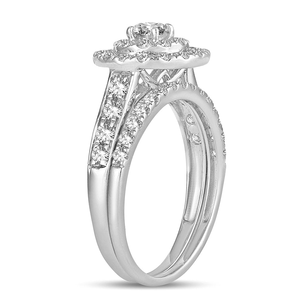 Timeless 1CT Lab Diamond Bridal Ring in 14k White Gold