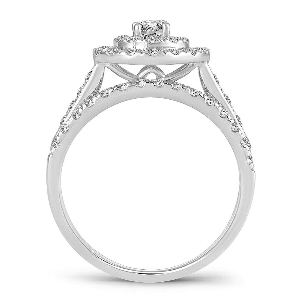 Timeless 1CT Lab Diamond Bridal Ring in 14k White Gold