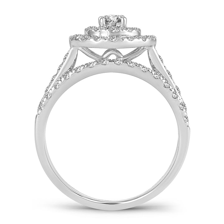Timeless 1CT Lab Diamond Bridal Ring in 14k White Gold
