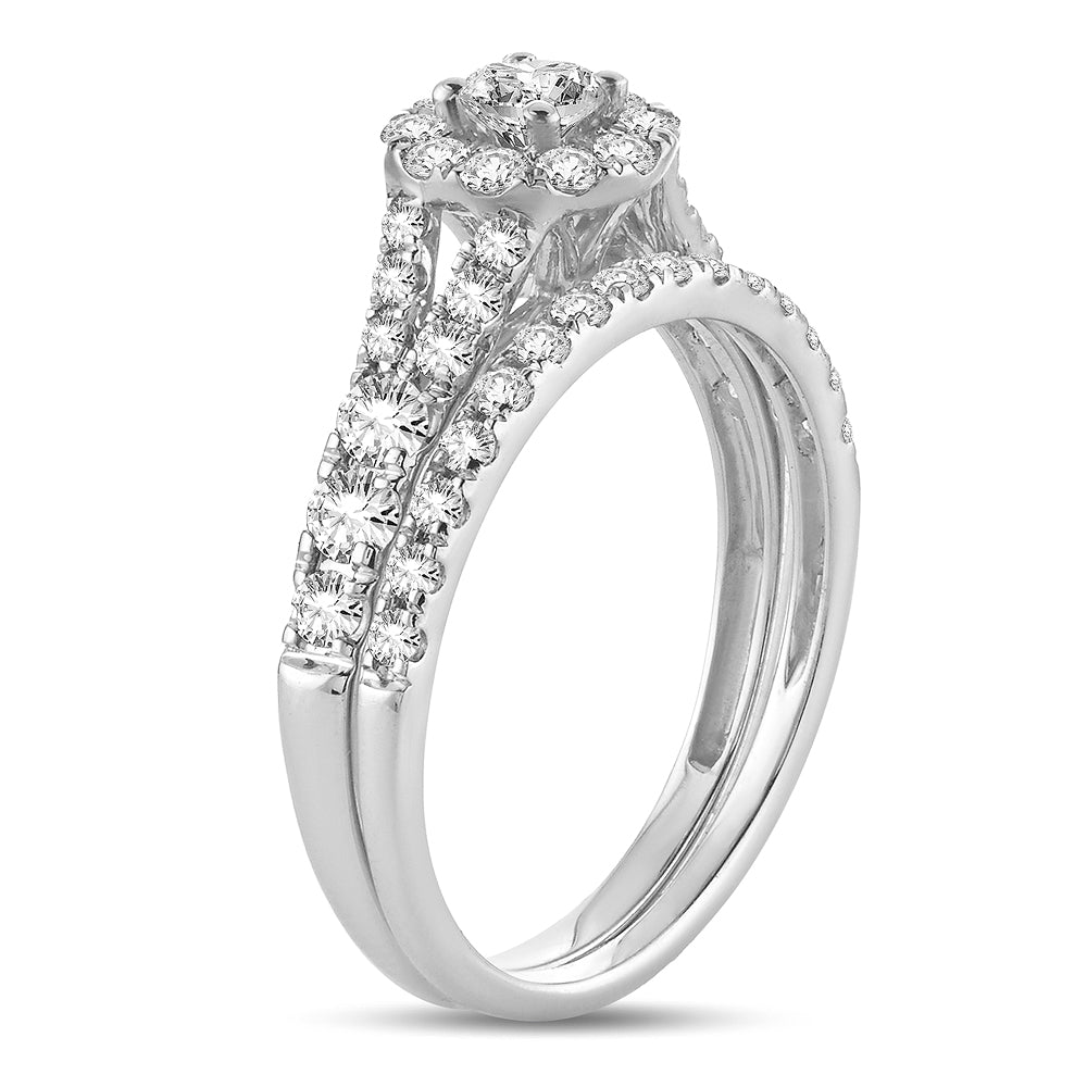 Brilliant 14k White Gold Lab Diamond Engagement Ring (1CT)