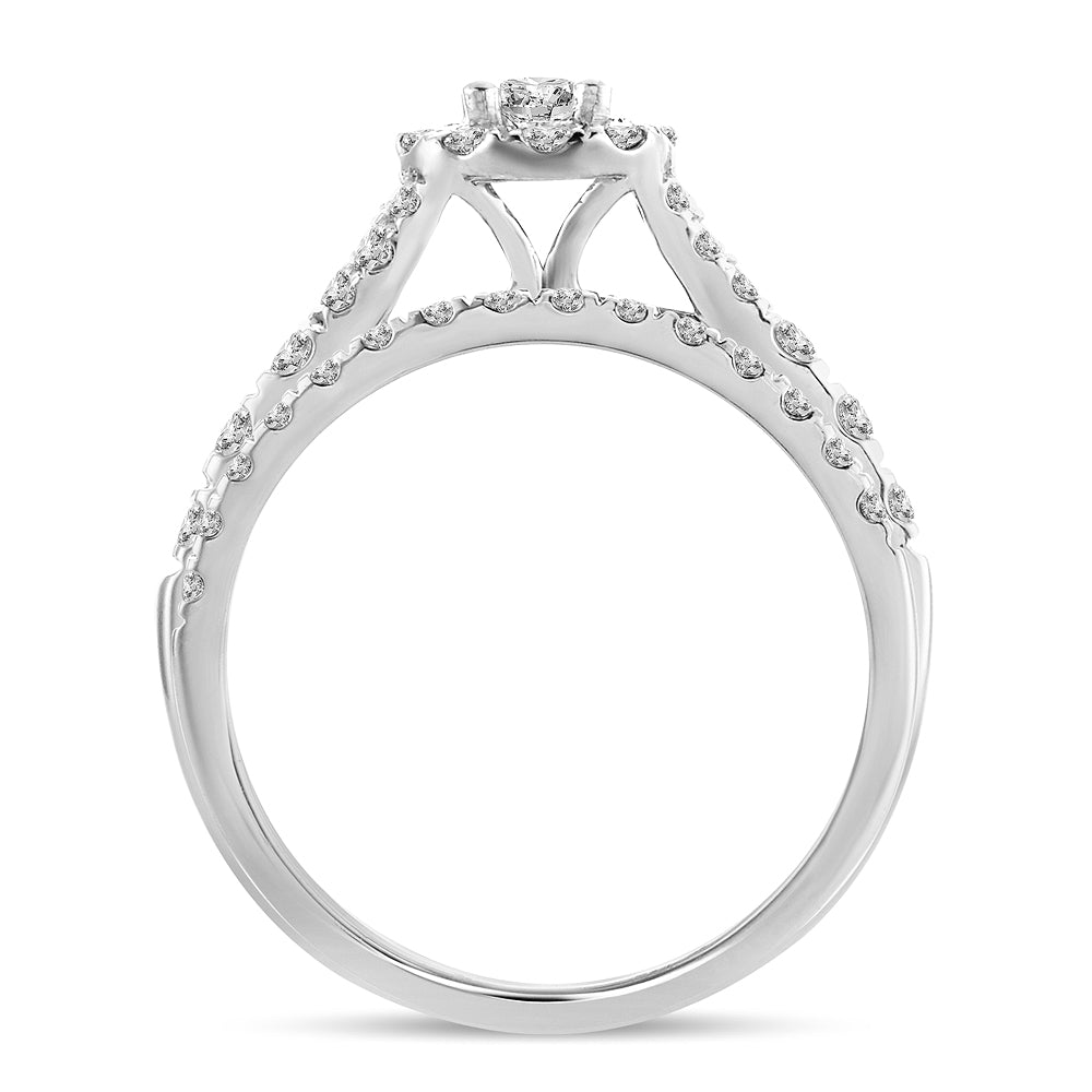 Brilliant 14k White Gold Lab Diamond Engagement Ring (1CT)