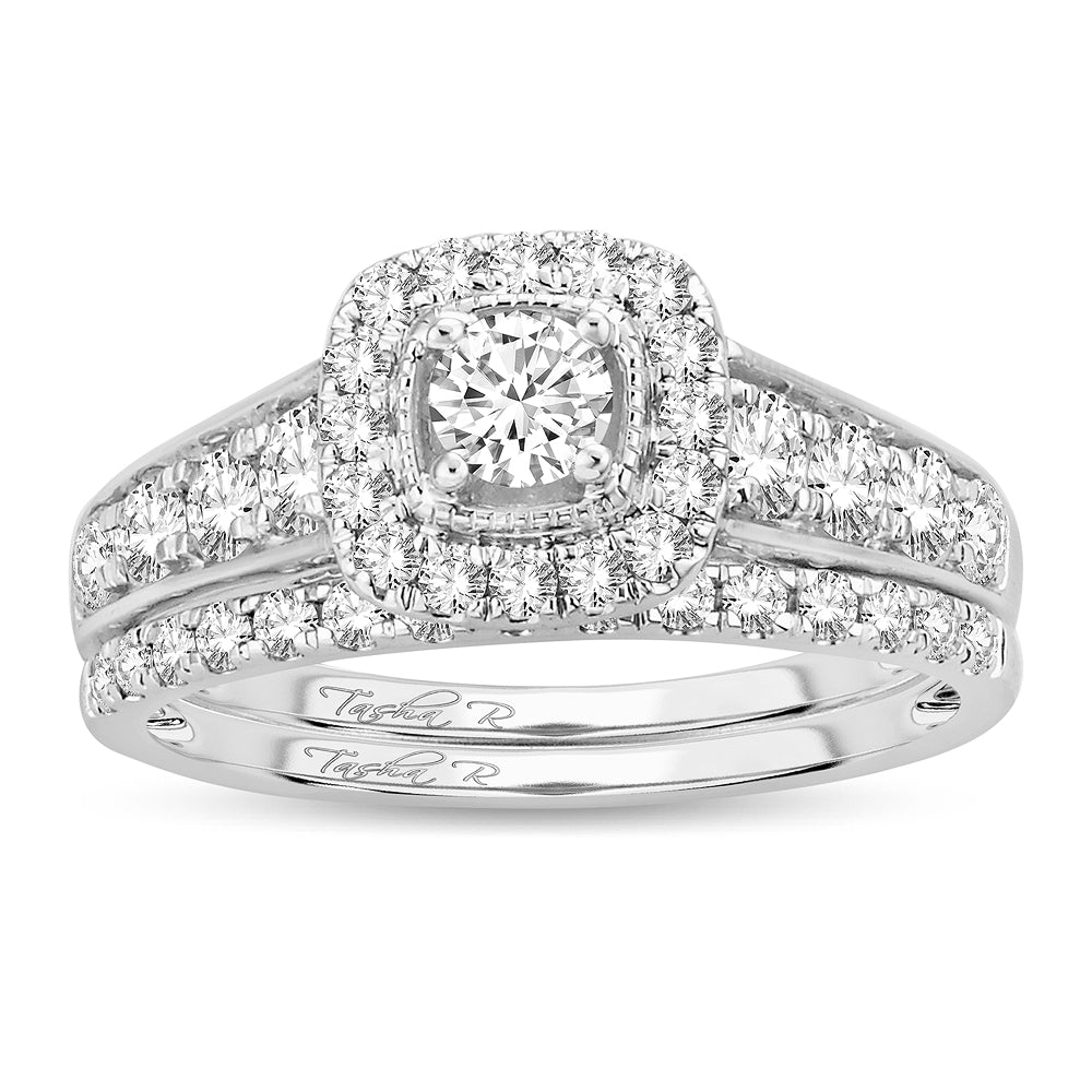 Timeless 1CT Lab Diamond Bridal Ring in 14k White Gold