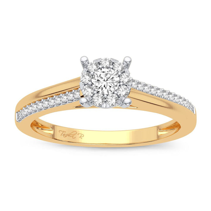 14K Yellow Gold Lab Diamond Promise Ring for Her