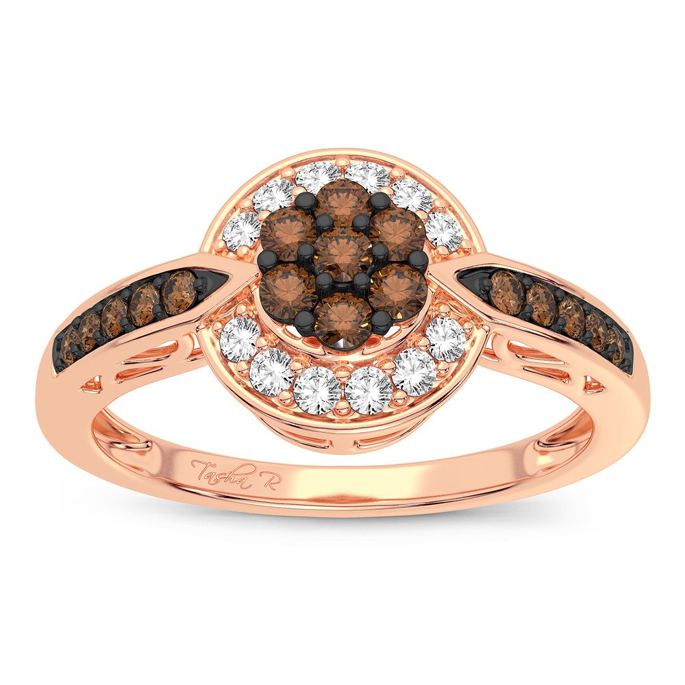 14k Rose Gold 0.33CT Lab Diamond Promise Ring for Her