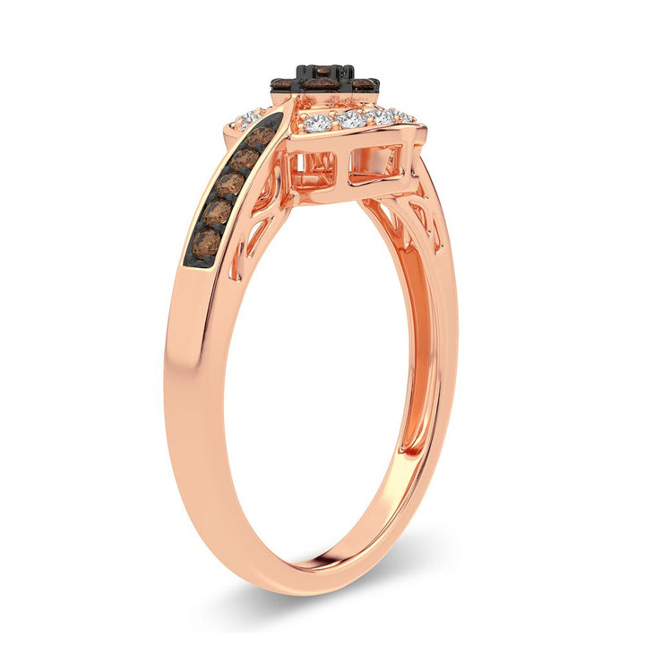 14k Rose Gold 0.33CT Lab Diamond Promise Ring for Her