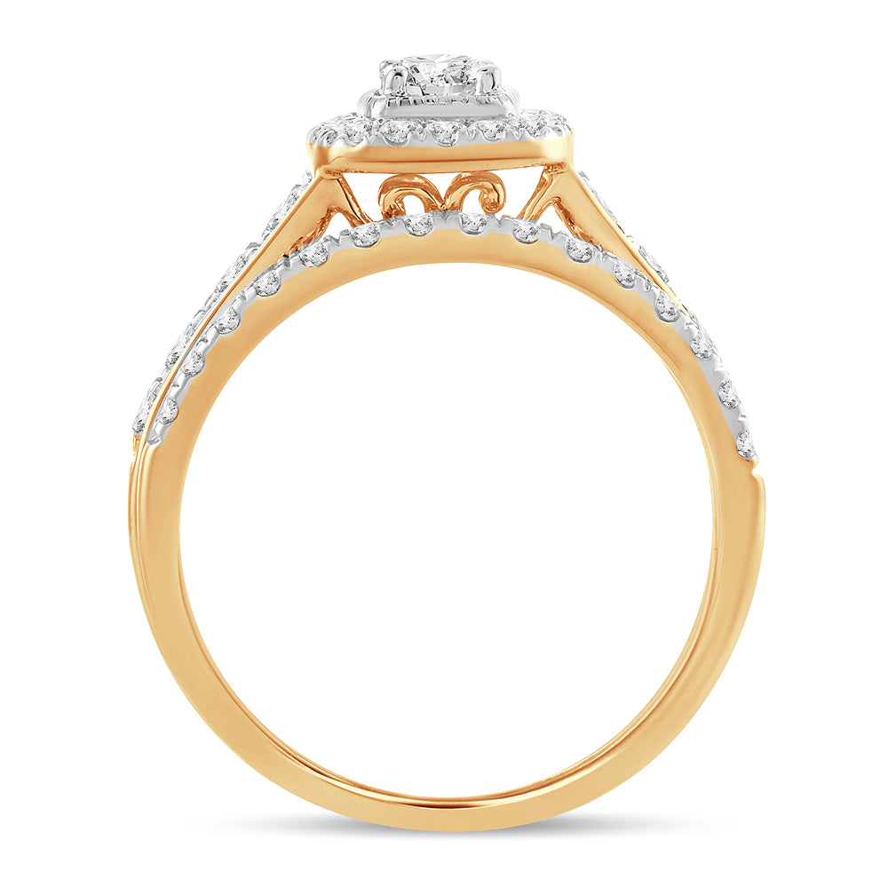Brilliant 14k Yellow Gold Lab Diamond Engagement Ring