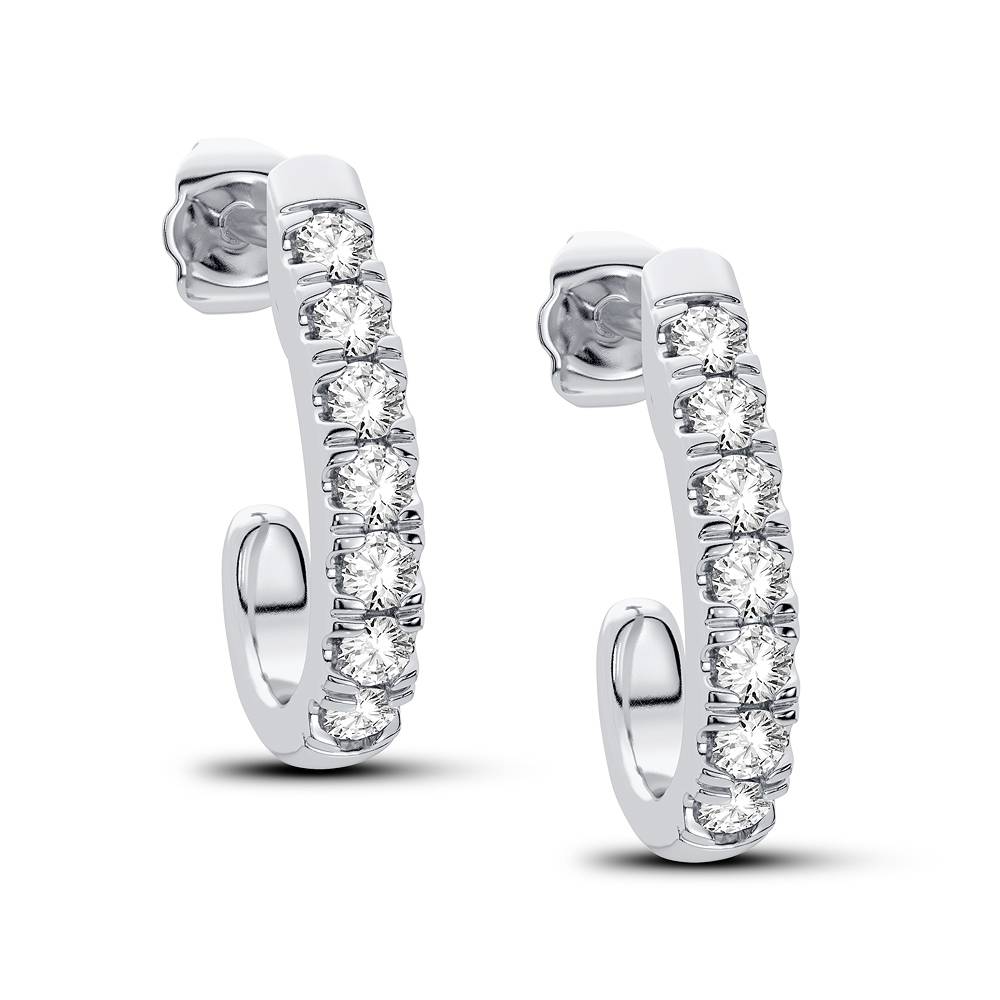 Luminous Lab Diamond Hoops in 14K White Gold