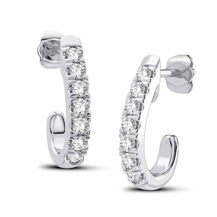 Luminous Lab Diamond Hoops in 14K White Gold