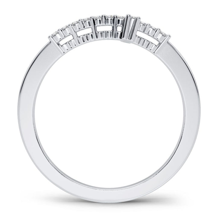 Chic 14k White Gold Lab Diamond Fashion Ring for Her