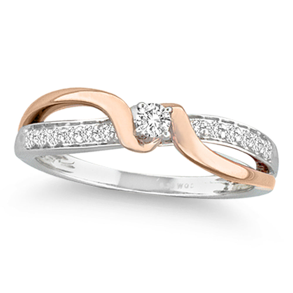 Timeless 14K White Gold Lab Diamond Promise Ring (0.20 CT)