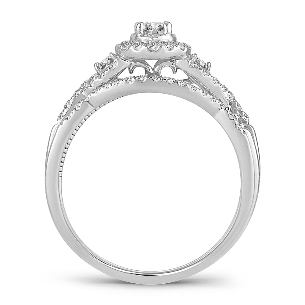 Sparkling Lab-Grown Diamond Engagement Ring in White Gold