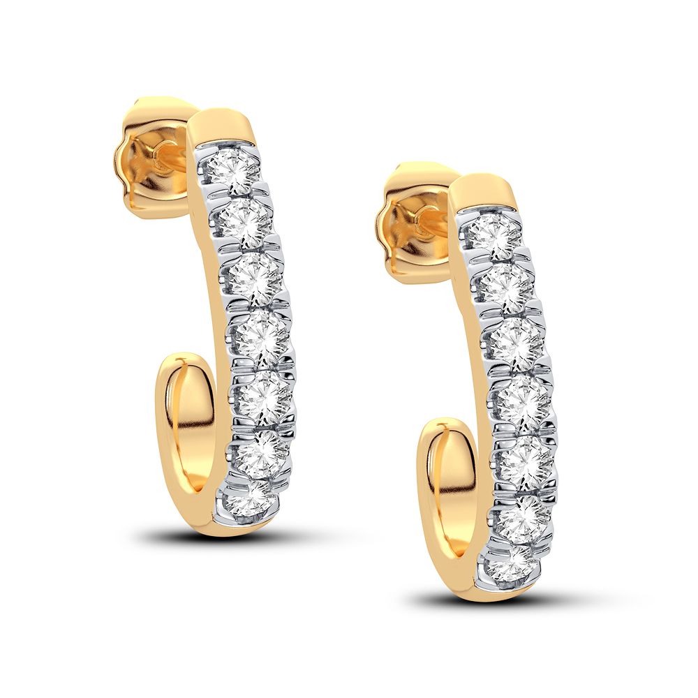 Luminous Lab Diamond Hoops in 14K Yellow Gold