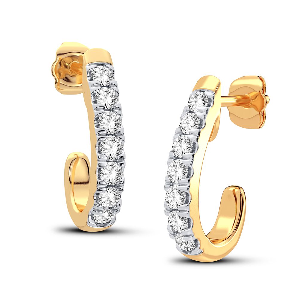 Luminous Lab Diamond Hoops in 14K Yellow Gold