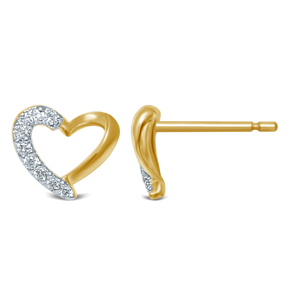 Luminous 14K Yellow Gold Lab Diamond Stud Earrings