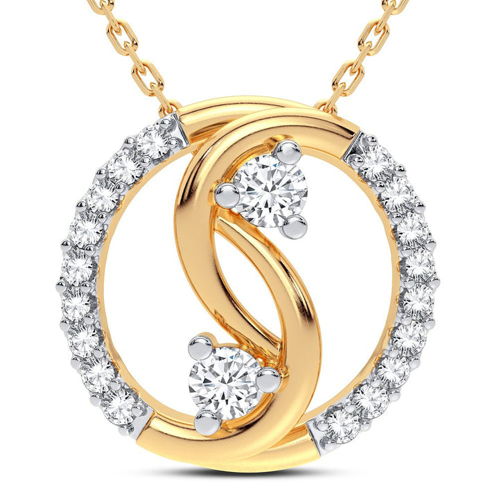 Chic 14K White Gold 0.20CT Lab Diamond Pendant for Her