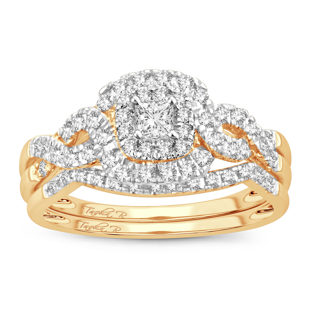 14K Yellow Gold Lab-Grown 1CT Diamond Bridal Ring