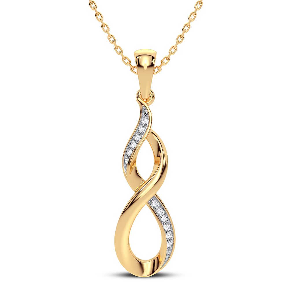 14K Yellow Gold Lab Diamond Pendant: Subtle Everyday Charm