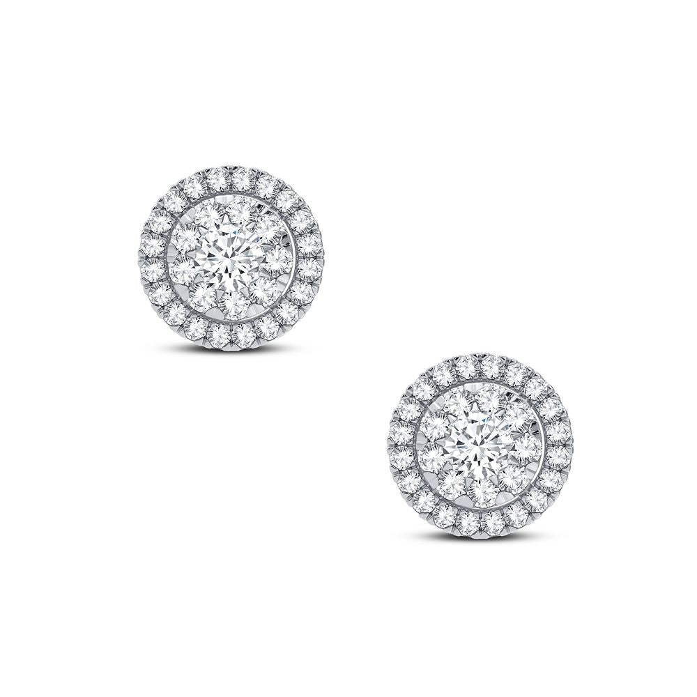 Chic 14k White Gold Lab Diamond Stud Earrings (0.40 CT)