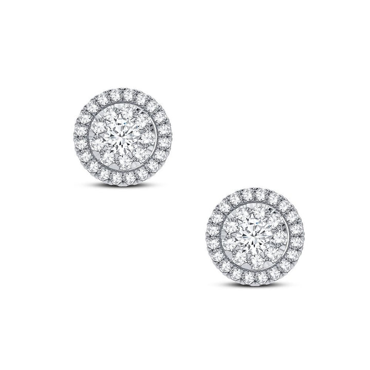 Chic 14k White Gold Lab Diamond Stud Earrings (0.40 CT)
