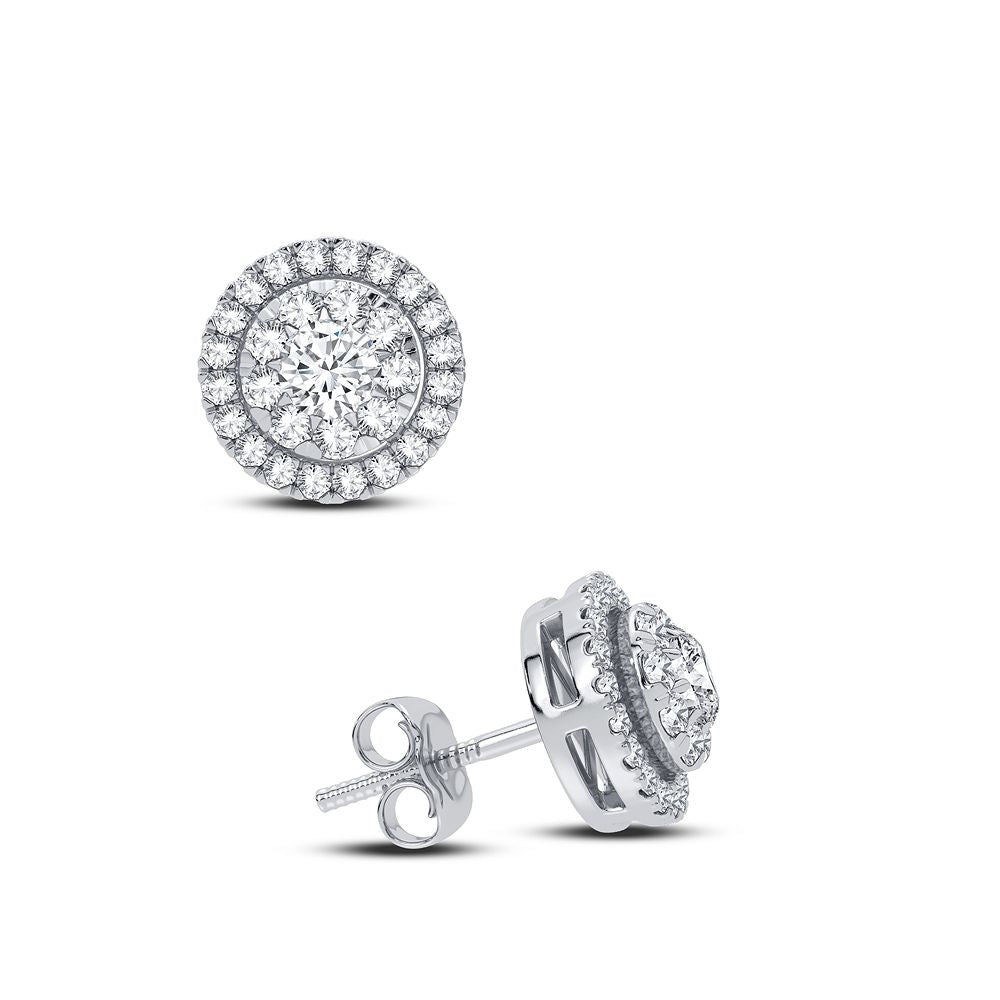 Chic 14k White Gold Lab Diamond Stud Earrings (0.40 CT)