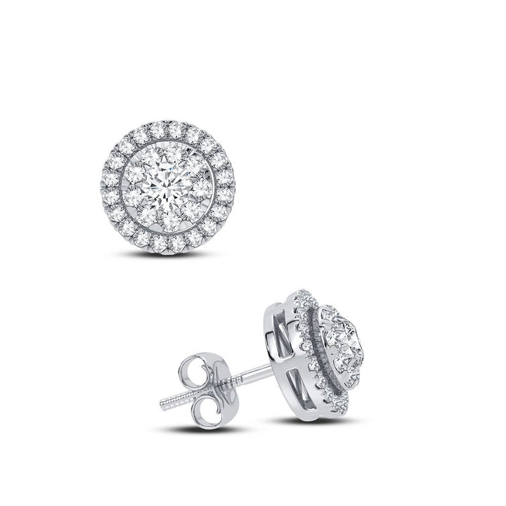 Chic 14k White Gold Lab Diamond Stud Earrings (0.40 CT)