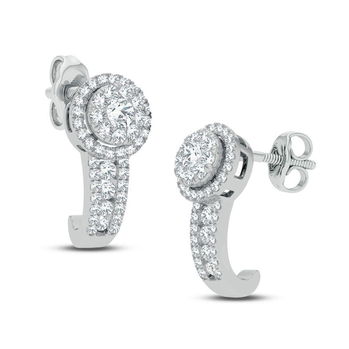 Brilliant 14k White Gold Lab Diamond Hoop Earrings (0.50CT)