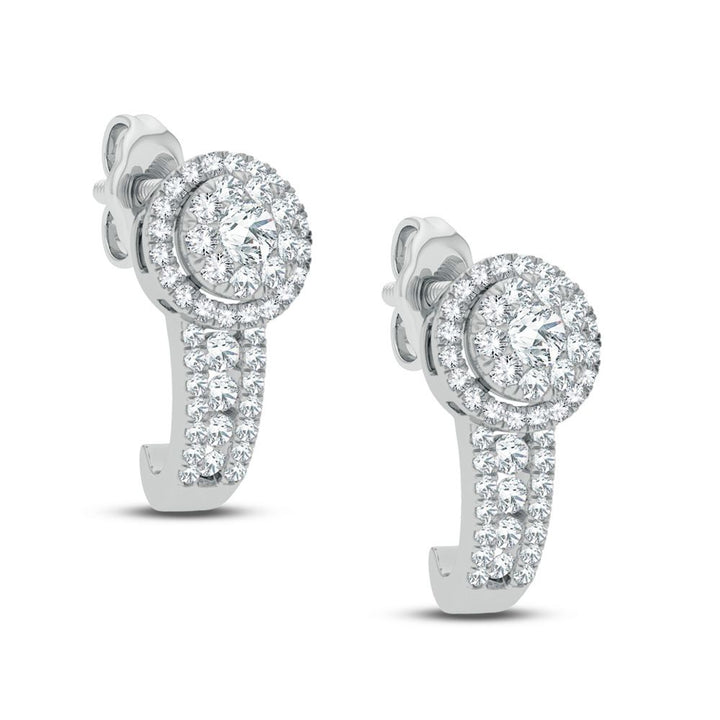 Brilliant 14k White Gold Lab Diamond Hoop Earrings (0.50CT)