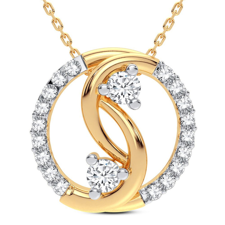 14k Yellow Gold Lab-Created 0.40CT Diamond Pendant for Her